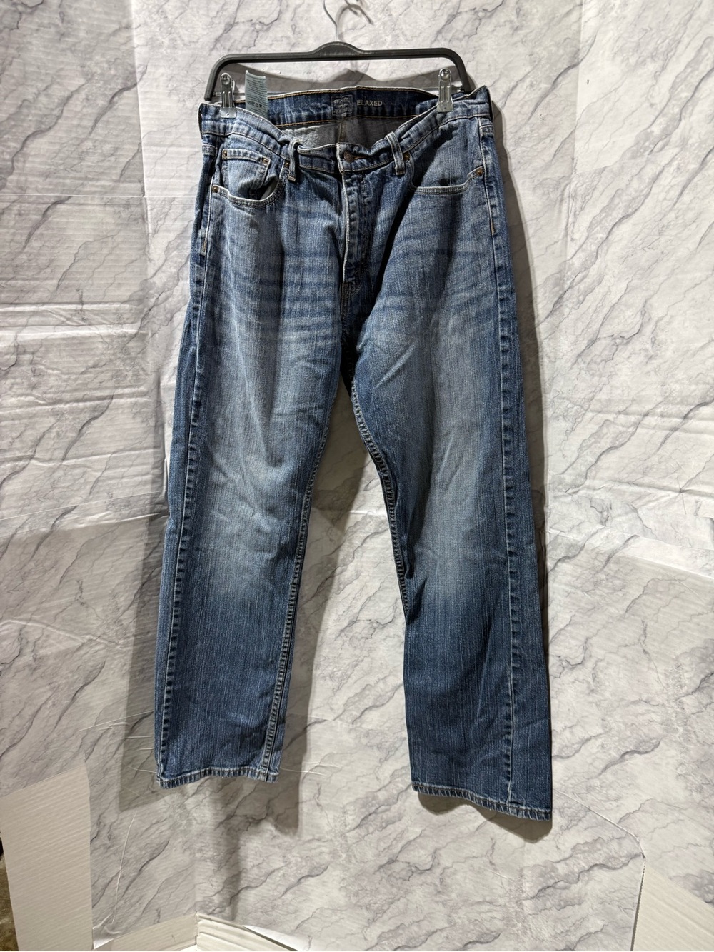 Levi's Men's Relaxed-Leg Washed Blue Jeans